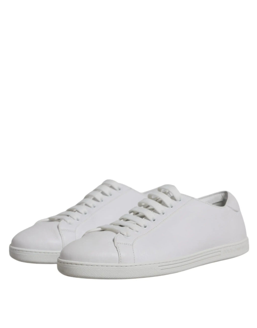Baskets basses homme dolce & gabbana saint tropez en cuir blanc avec design minimaliste et lacets assortis