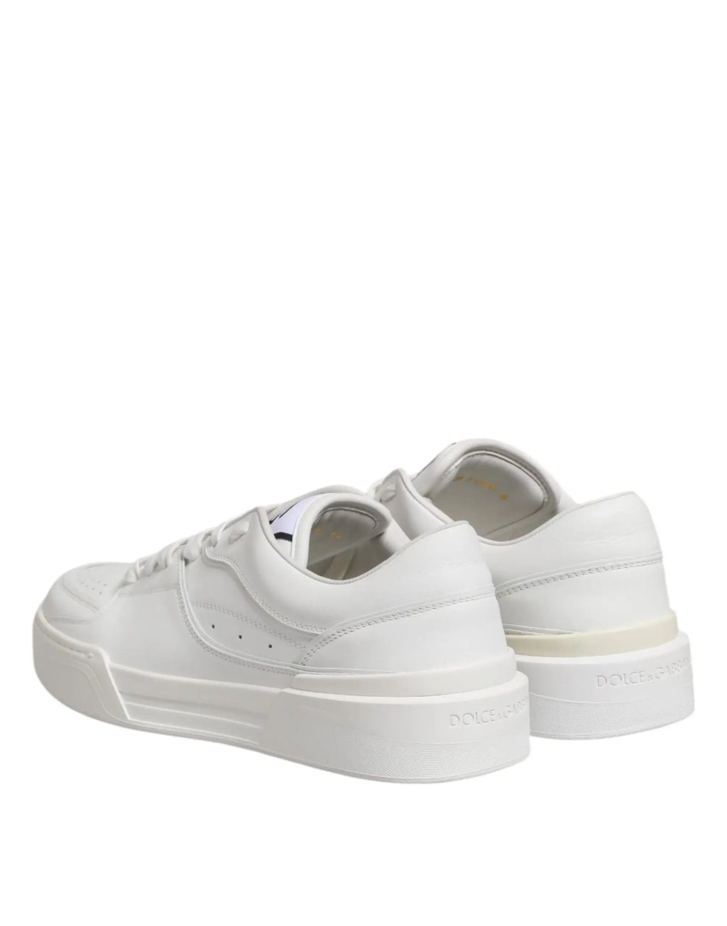 Baskets basses dolce gabana miami en cuir blanc avec semelle épaisse et design minimaliste
