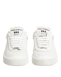 Baskets basses en cuir blanc dolce & gabbana miami avec logo d.n.a. pour homme