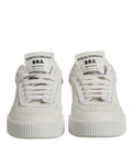 Baskets basses en cuir blanc dolce gabbana miami avec détail dna pour un style décontracté