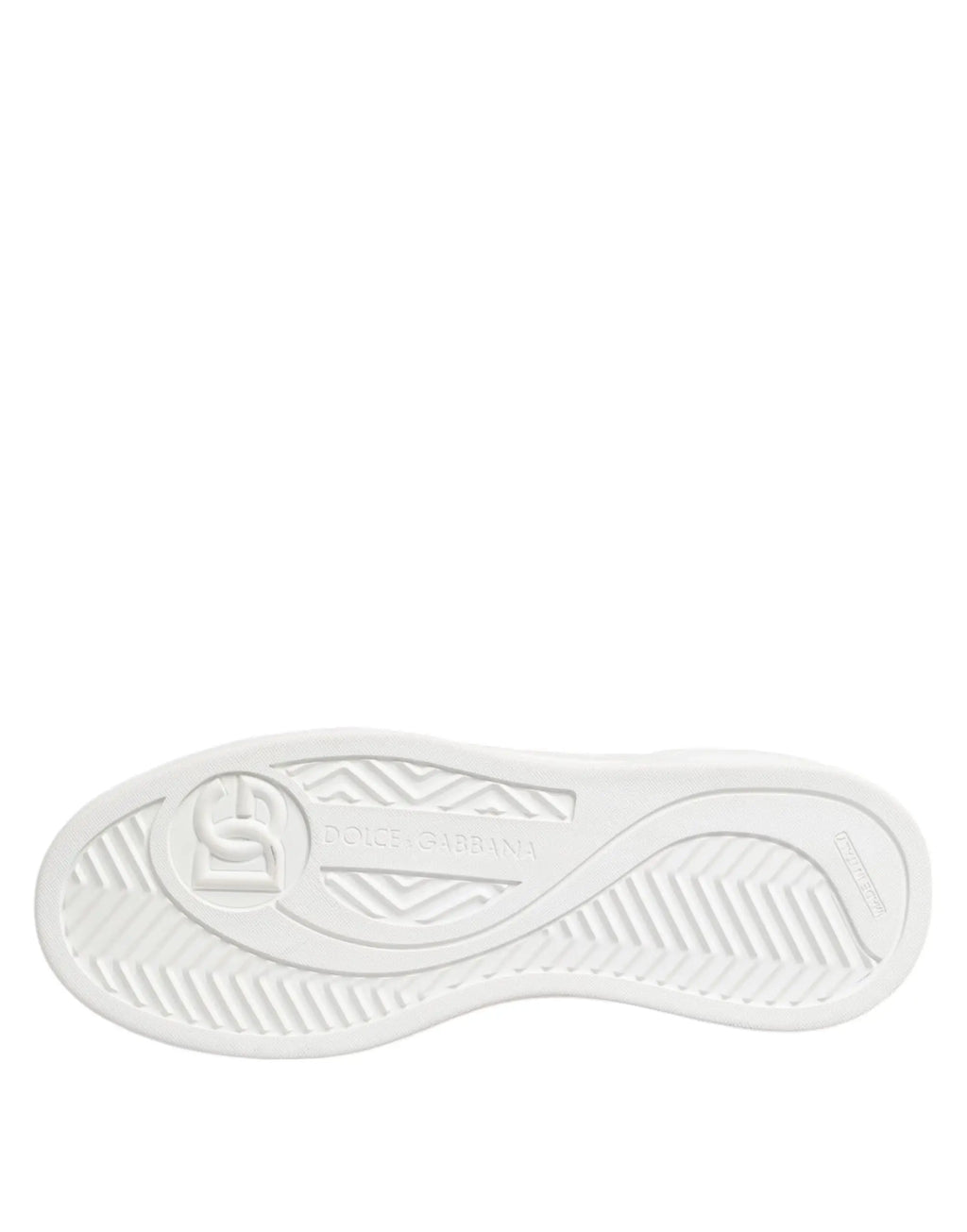 Semelle en caoutchouc blanche avec logo dolce & gabbana embossé et motif antidérapant pour sneakers basses en cuir Miami