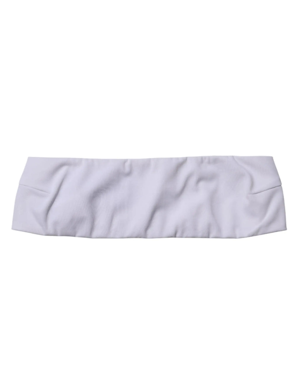 Bandeau tube top blanc en nylon dolce & gabbana avec texture lisse et légèrement froissée