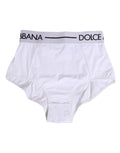 Culotte dolce & gabbana blanche en nylon avec ceinture logo noire pour homme
