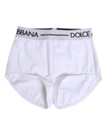 Dolce & gabbana white nylon briefs with black logo waistband for comfortable everyday wear