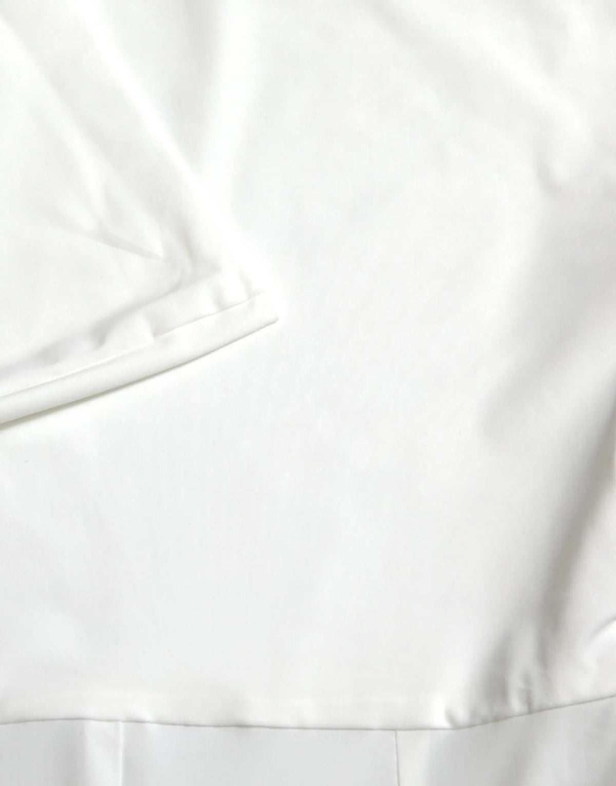 Dolce & gabbana jumpsuit bodycon blanc nylon sans bretelles avec tissu coton blanc lisse et coutures soignées