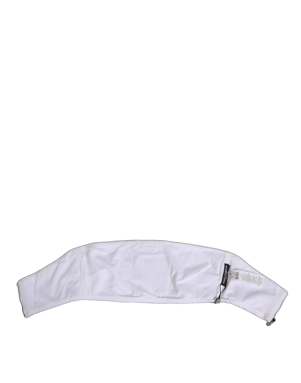 Headband blanc en tissu avec design minimaliste et coutures discrètes pour corset bandeau nylon dolce gabbana