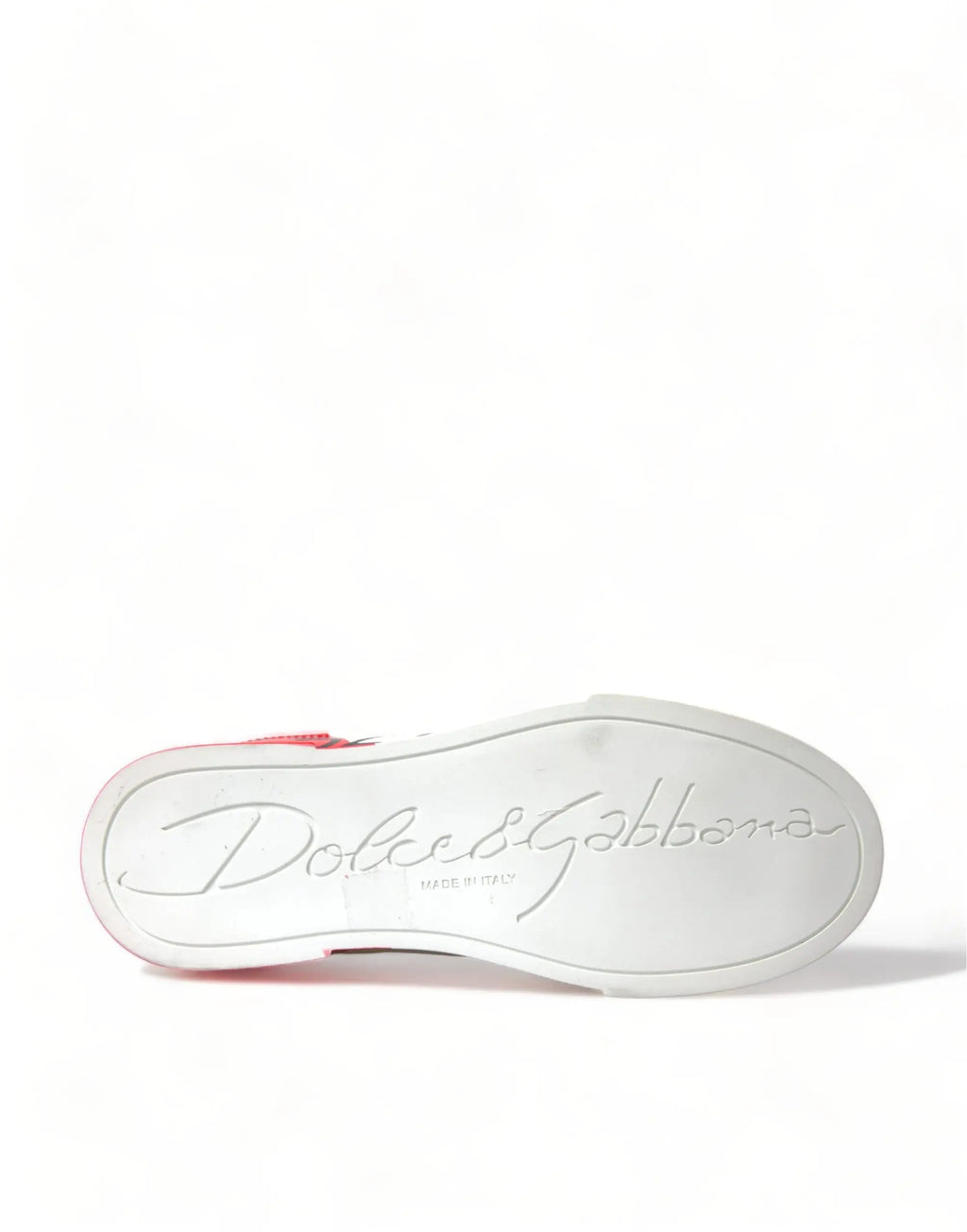 Dolce gabbana baskets montantes blanches avec un accent rose subtil au talon pour femme
