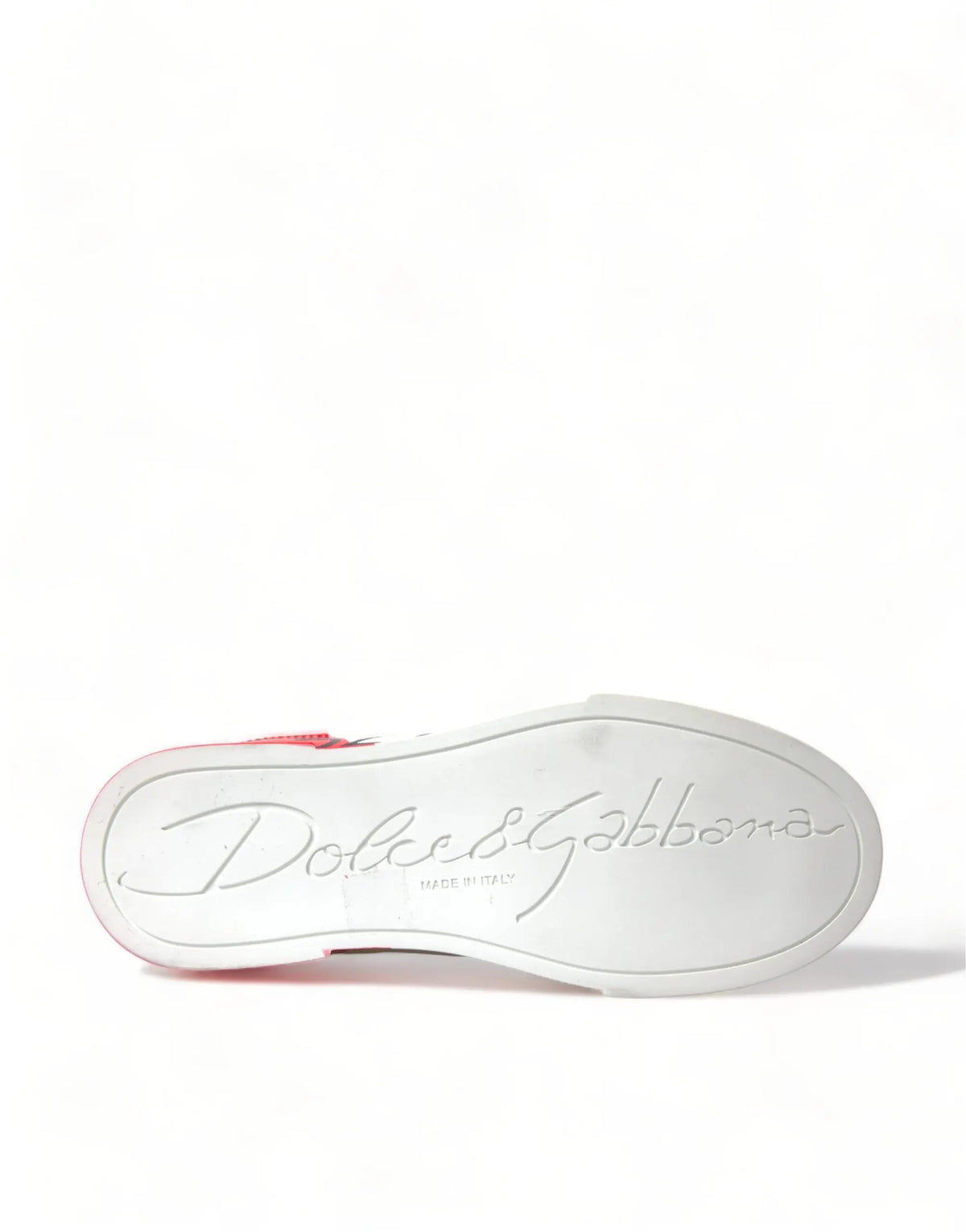 Dolce gabbana baskets montantes blanches avec un accent rose subtil au talon pour femme