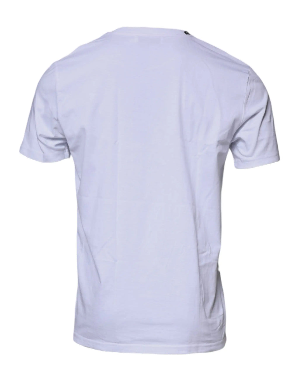 T-shirt dolce & gabbana blanc en coton avec col rond simple et manches courtes avec imprimé léopard rouge
