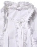 Blouse blanche dolce gabbana avec volants en dentelle délicate et tissu fluide doux