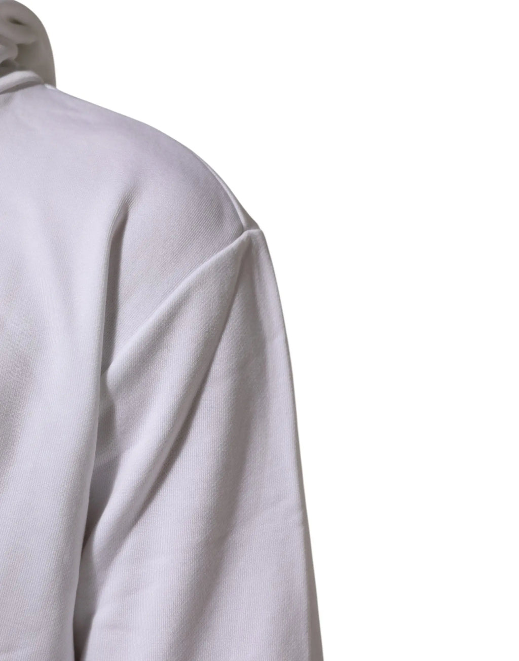 Sweat-shirt blanc dolce & gabbana avec capuche en coton et col et poignets côtelés