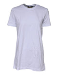 T-shirt dolce & gabbana blanc en coton à manches courtes et col rond pour un style décontracté
