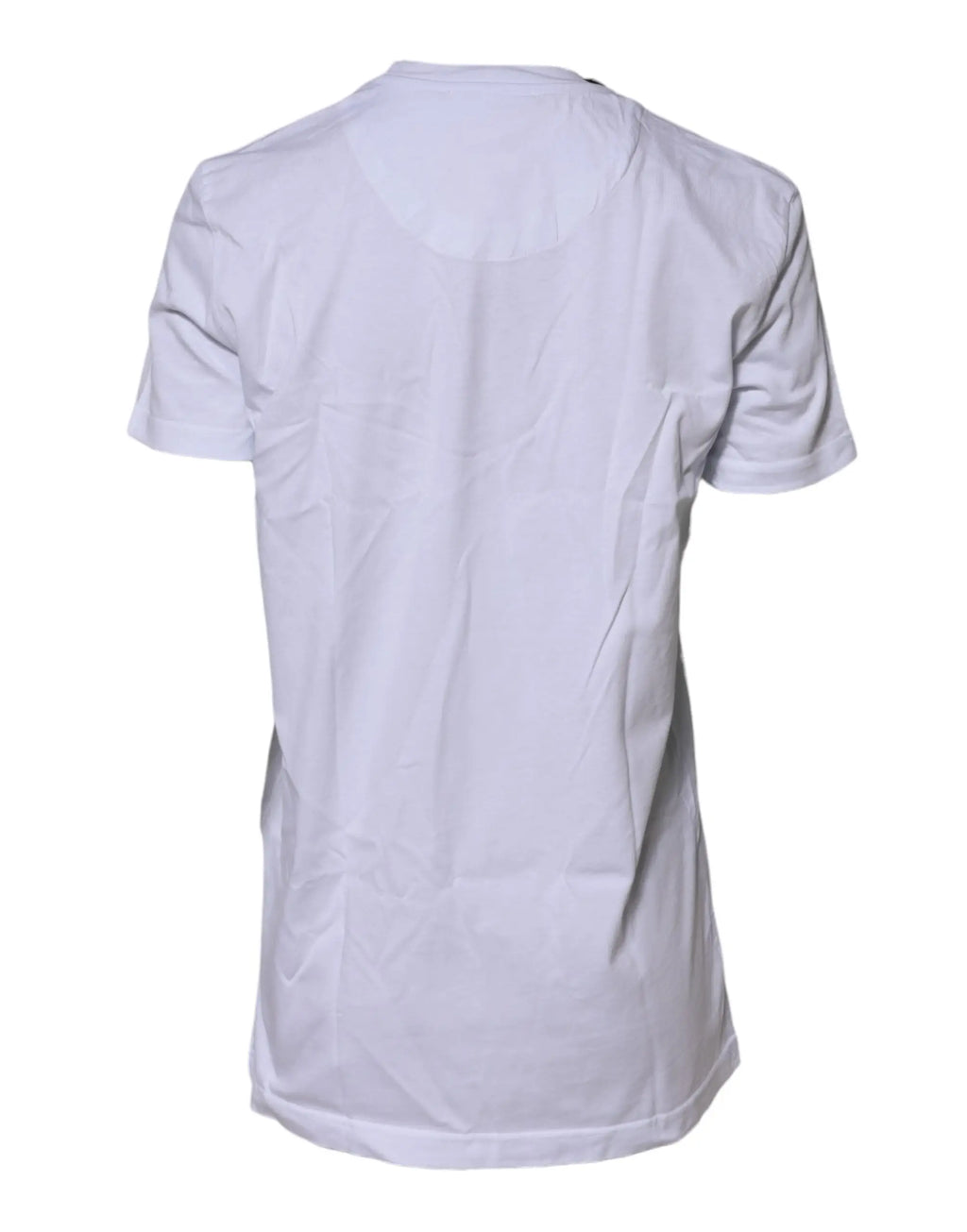T-shirt blanc en coton dolce gabbana à manches courtes col rond design simple et classique