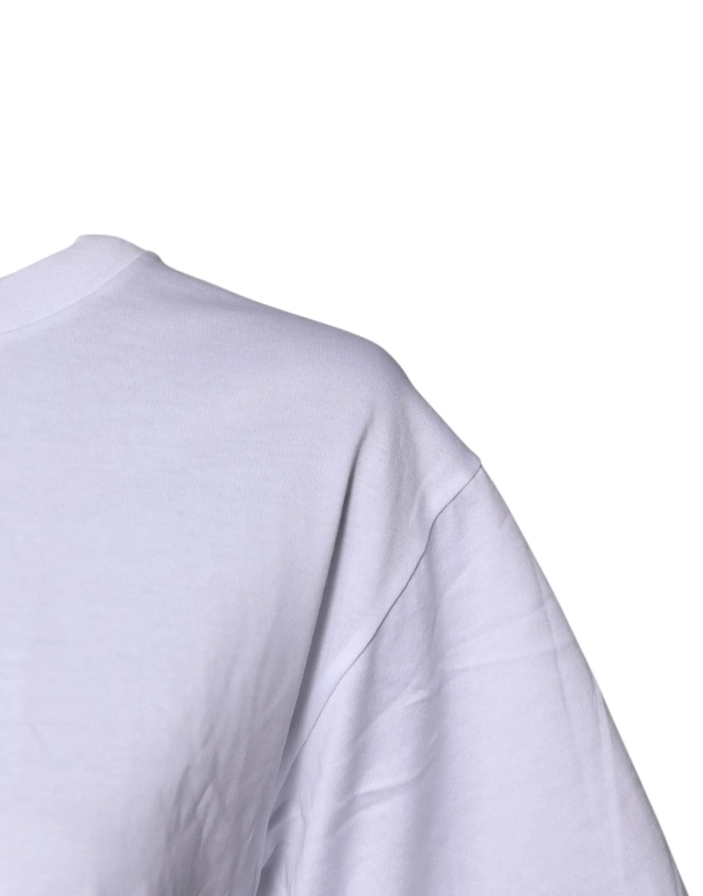T-shirt dolce & gabbana blanc en coton avec col rond simple et coupe décontractée manches courtes logo dg