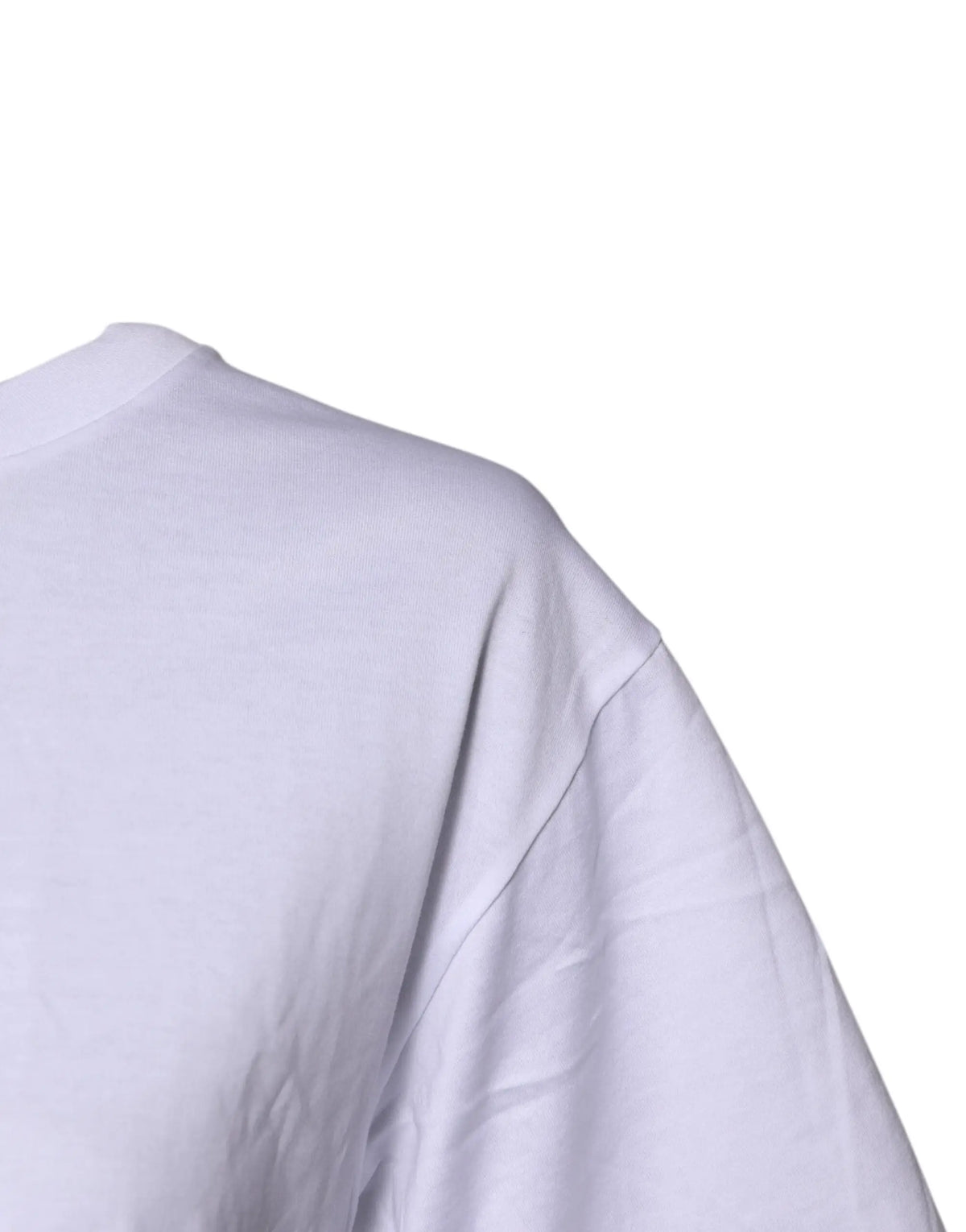 T-shirt dolce & gabbana blanc en coton avec col rond simple et coupe décontractée manches courtes logo dg