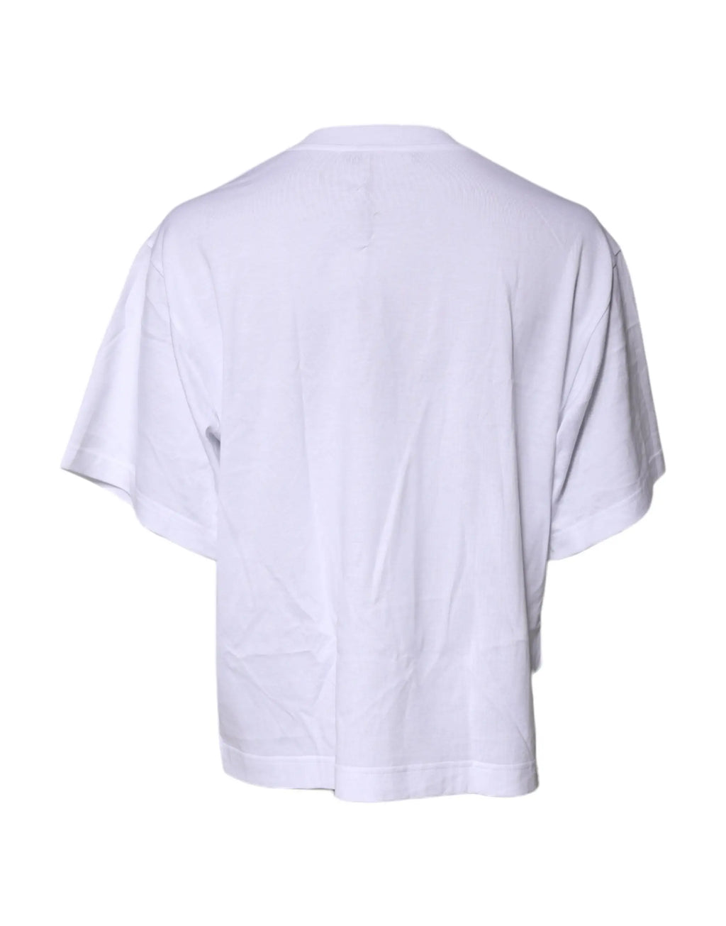 T-shirt blanc court dolce & gabbana avec manches courtes et logo dg imprimé dans une coupe décontractée