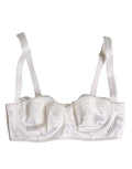 Dolce & Gabbana blanc satin et dentelle soutien-gorge balconnet en soie avec armatures et bretelles réglables
