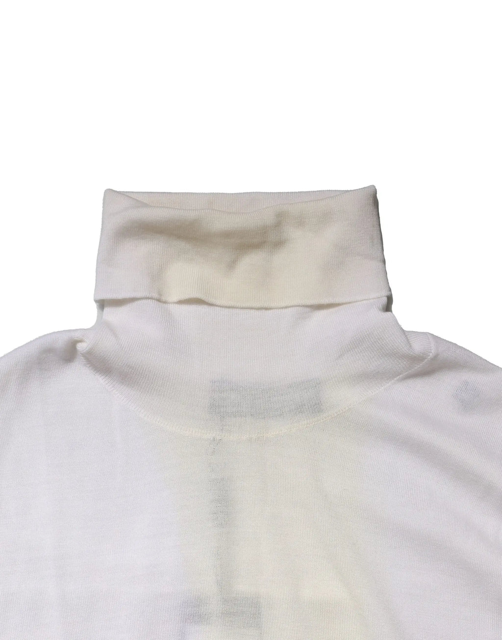 Dolce & gabbana sweat-shirt homme en laine blanc avec col roulé côtelé doux et texture subtile