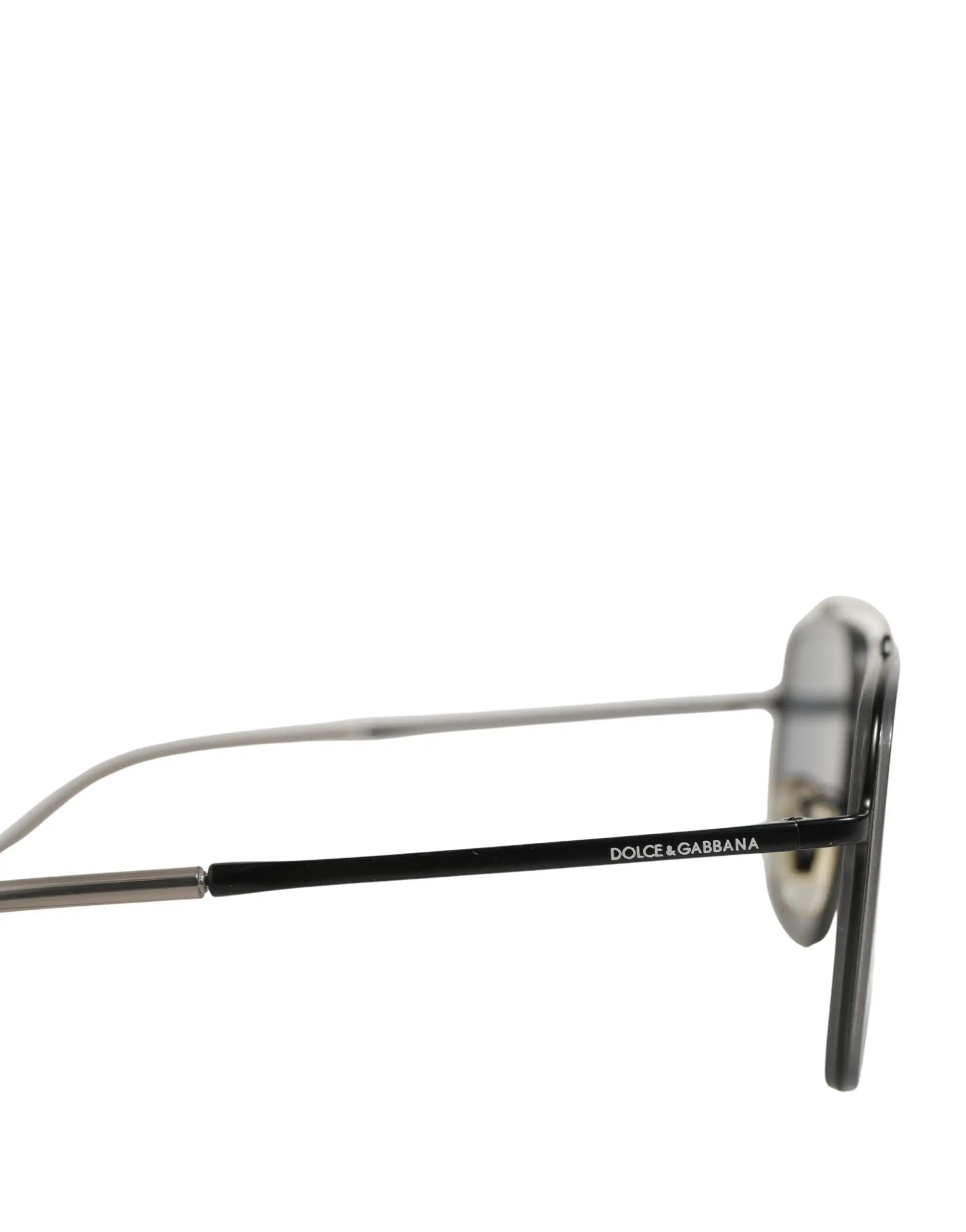 Lunettes de soleil dolce & gabbana femmes dg2262 monture carrée métallique noire avec verres teintés foncés