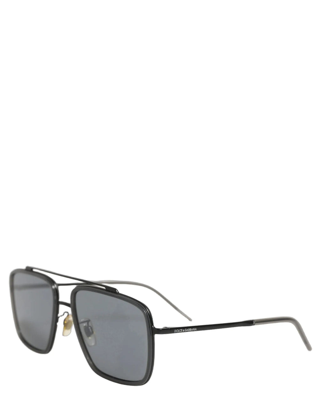 Lunettes de soleil dolce & gabbana femmes dg2262 monture carrée métal noir verres gris foncé moderne