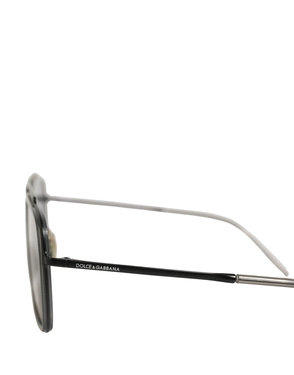 Lunettes de soleil dolce gabbana femmes dg2262 monture carrée métal noir et argentées design moderne aviator