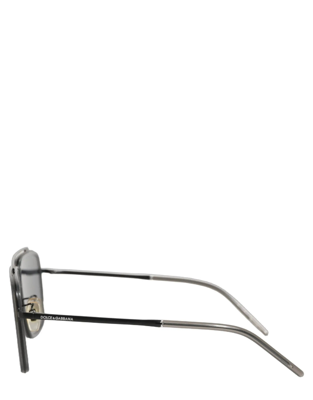 Dolce & Gabbana lunettes de soleil femme DG2262 monture carrée noire en métal avec verres gris foncé aviator