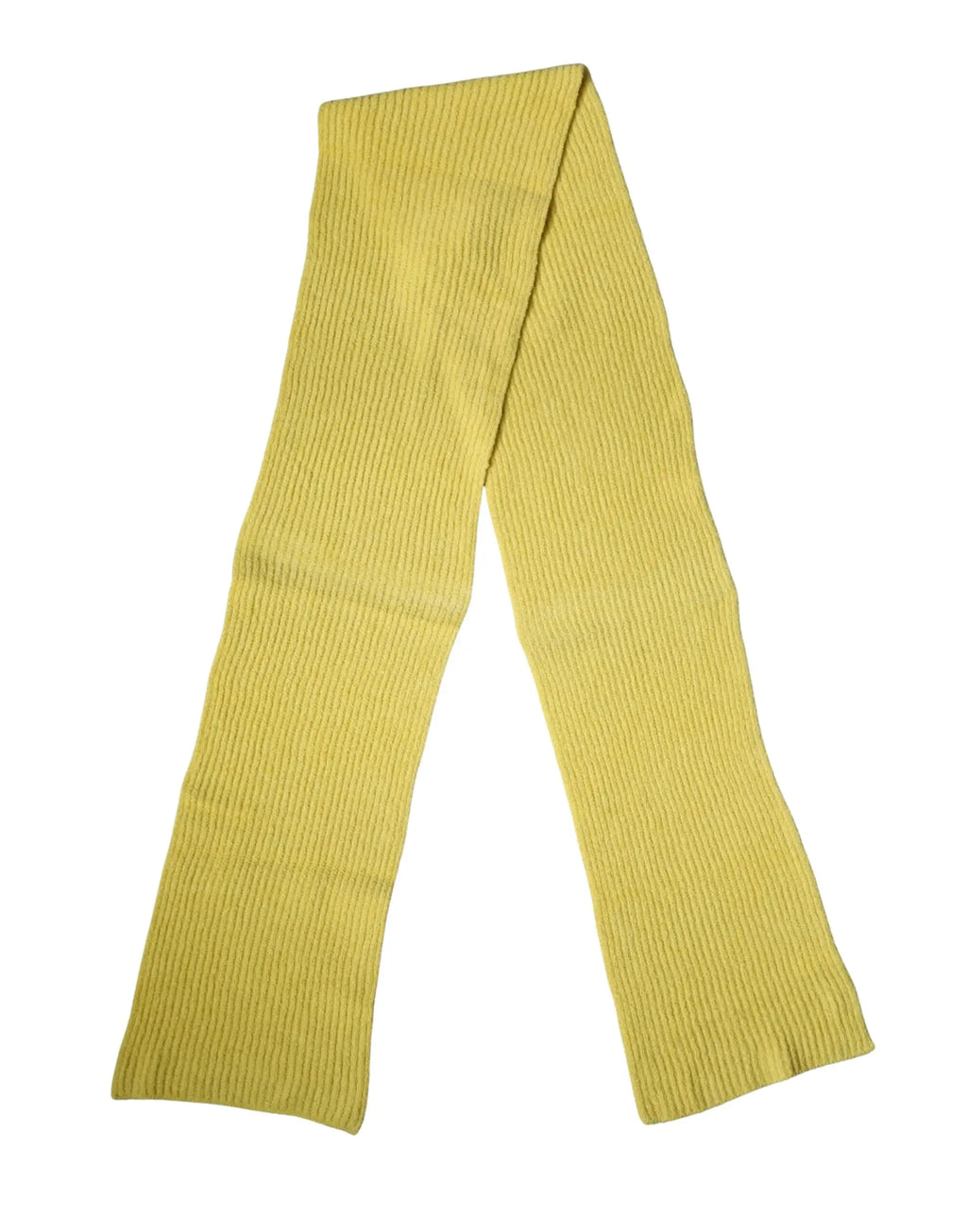 Une écharpe dolce & gabbana jaune en coton tricotée avec un motif côtelé doux et texturé 270cm x 31cm pour homme