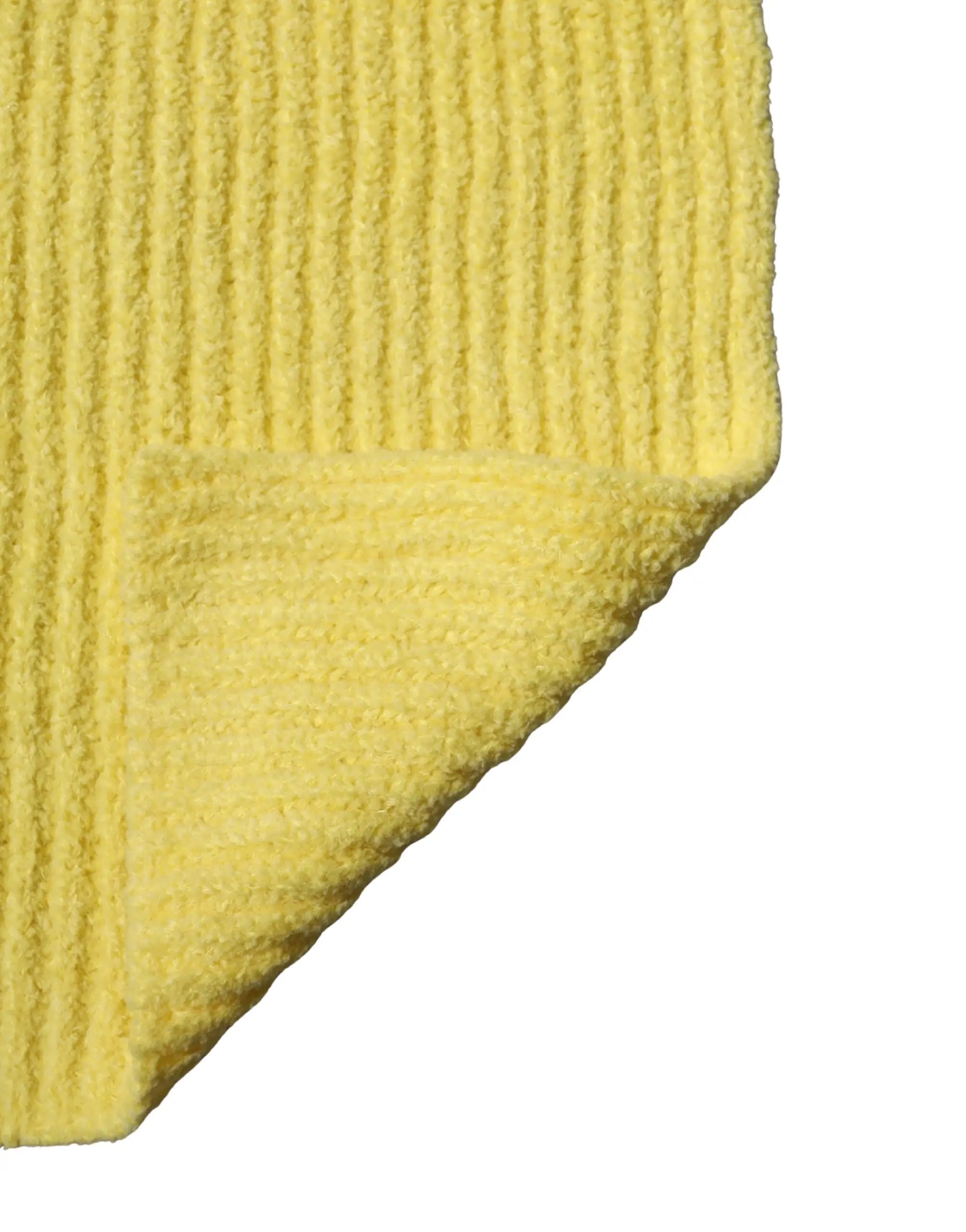 Dolce & gabbana foulard homme jaune en coton tricoté 270cm x 31cm avec surface côtelée douce et texturée