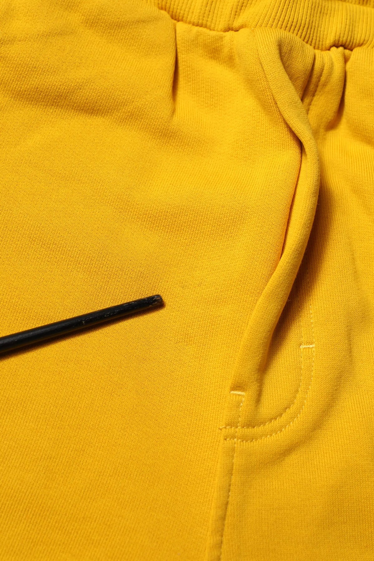 Pantalon de jogging en coton jaune dolce & gabbana avec taille élastique côtelée et cordon de serrage