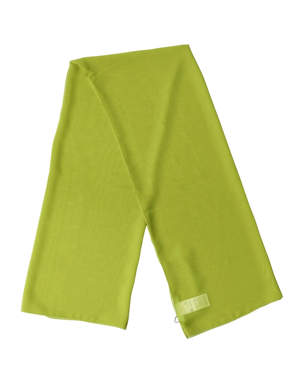 Dolce & gabbana foulard vert jaune en tissu lisse avec bords cousus 131cm x 99,5cm pour tour de cou