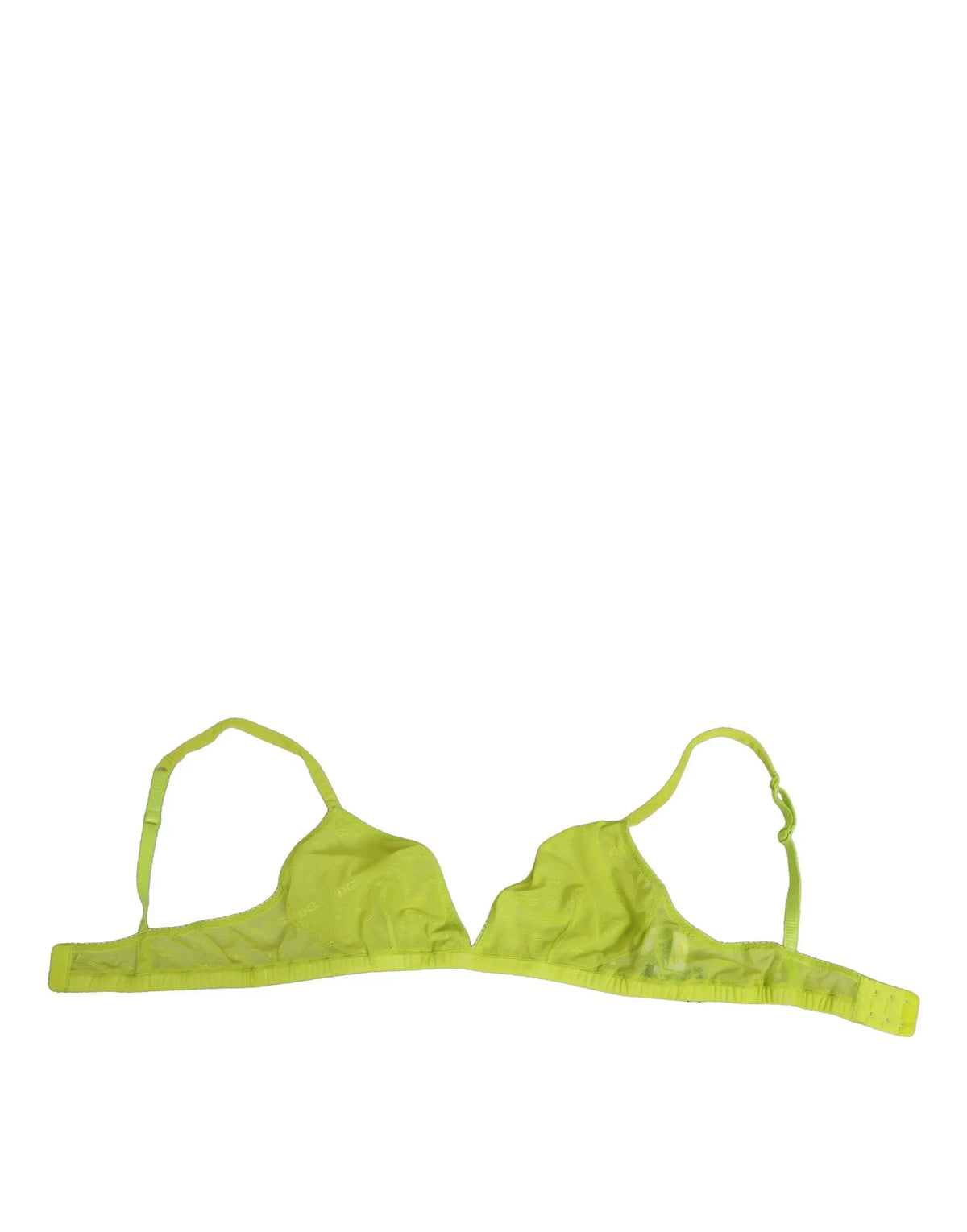 Brassière dolce & gabbana jaune vert en nylon avec bonnets souples et bretelles ajustables en coton vert citron
