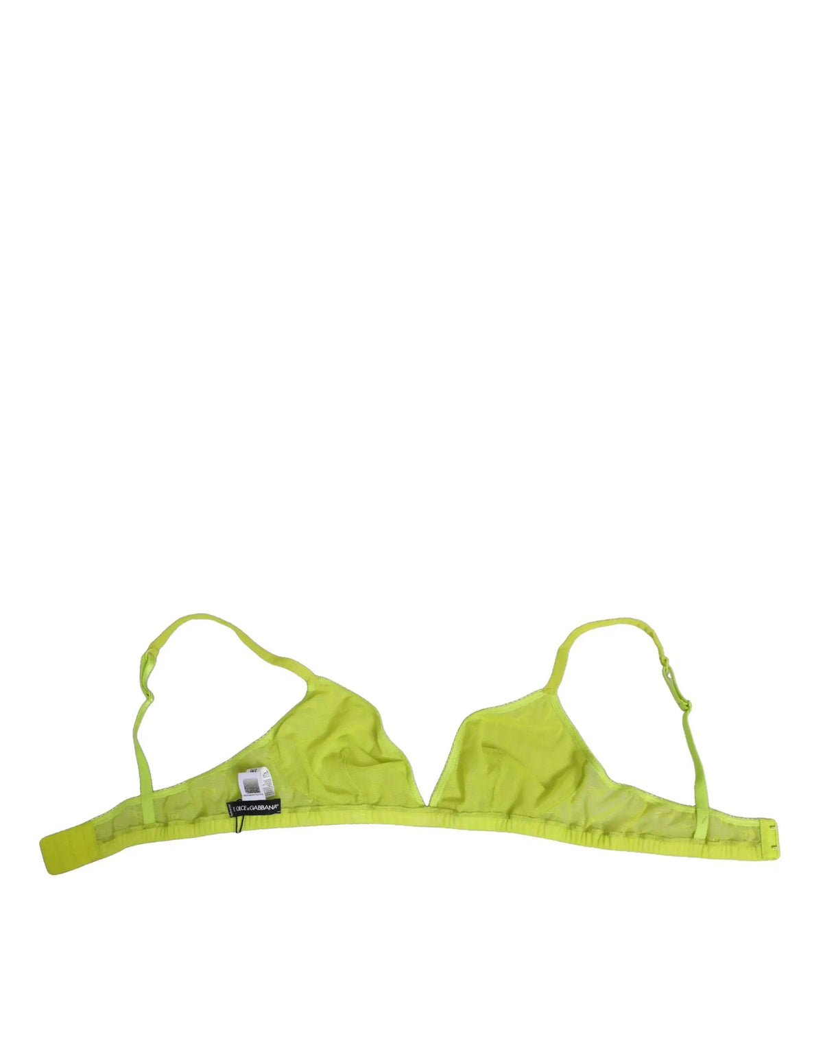 Brassière douce et verte lime en nylon dolce gabbana avec bretelles ajustables design minimaliste