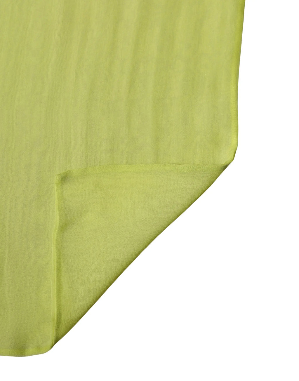 Étole foulard dolce & gabbana en soie jaune vert avec texture côtelée subtile et plis doux 292cm x 19cm