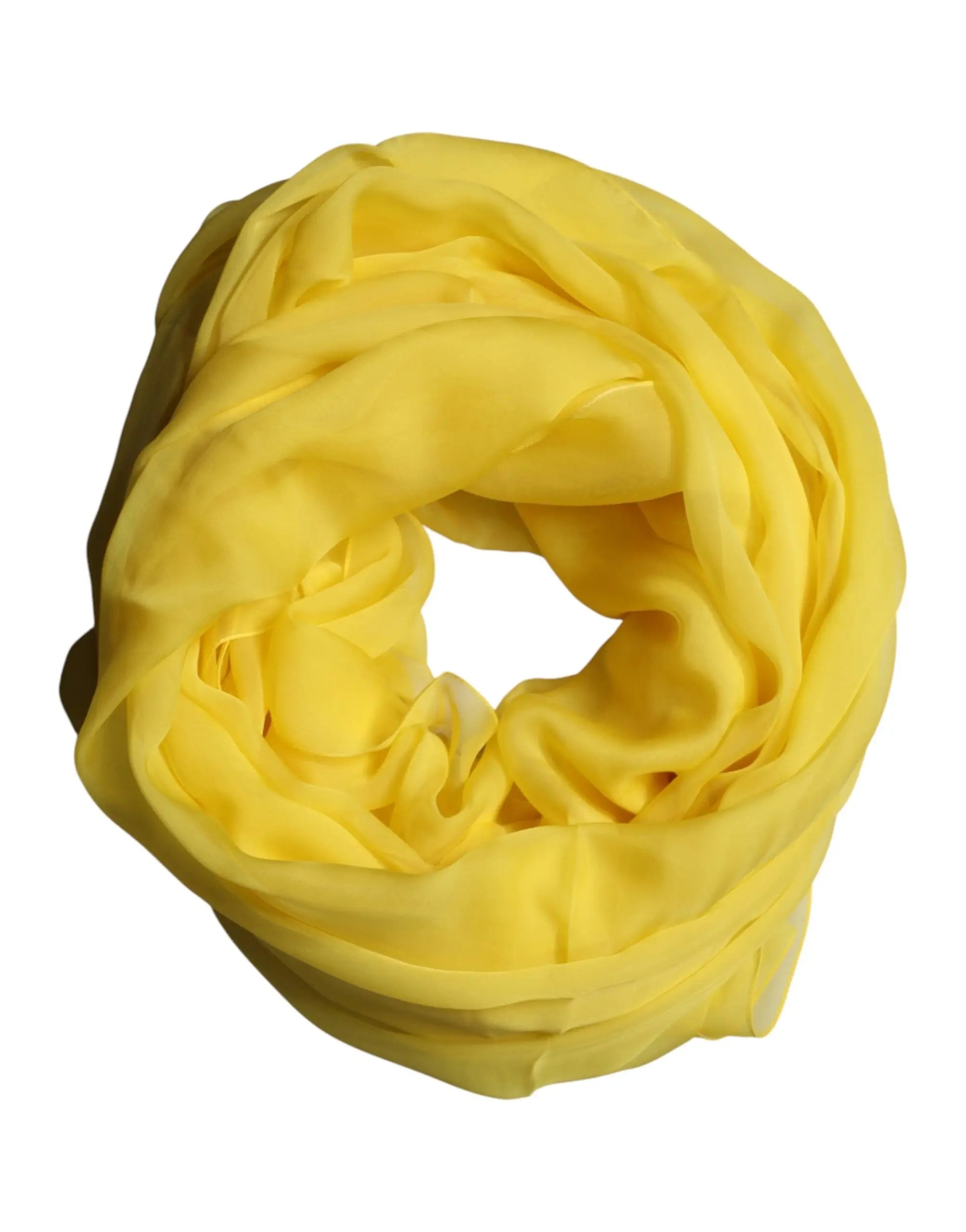 Douce écharpe jaune dolce gabbana en soie légère et fluide pour homme 200cm x 130cm
