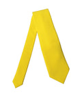 Une cravate pour femme dolce & gabbana jaune vif en polyester solide avec tissu lisse et bouts classiques effilés