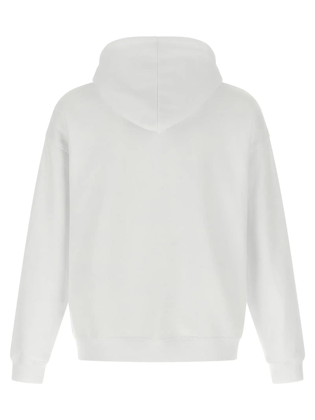 Sweatshirt dsquared² en coton bicolore blanc à capuche avec design minimaliste et poignets côtelés