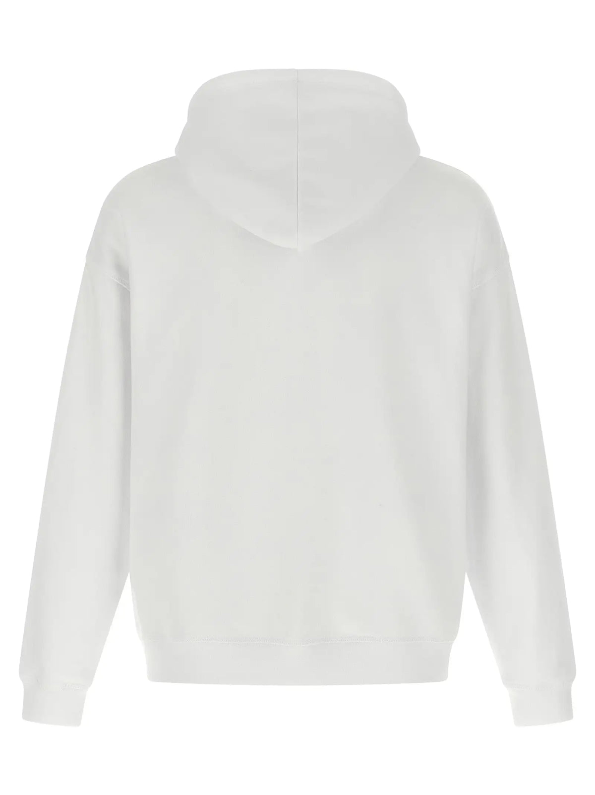 Sweatshirt dsquared² en coton bicolore blanc à capuche avec design minimaliste et poignets côtelés