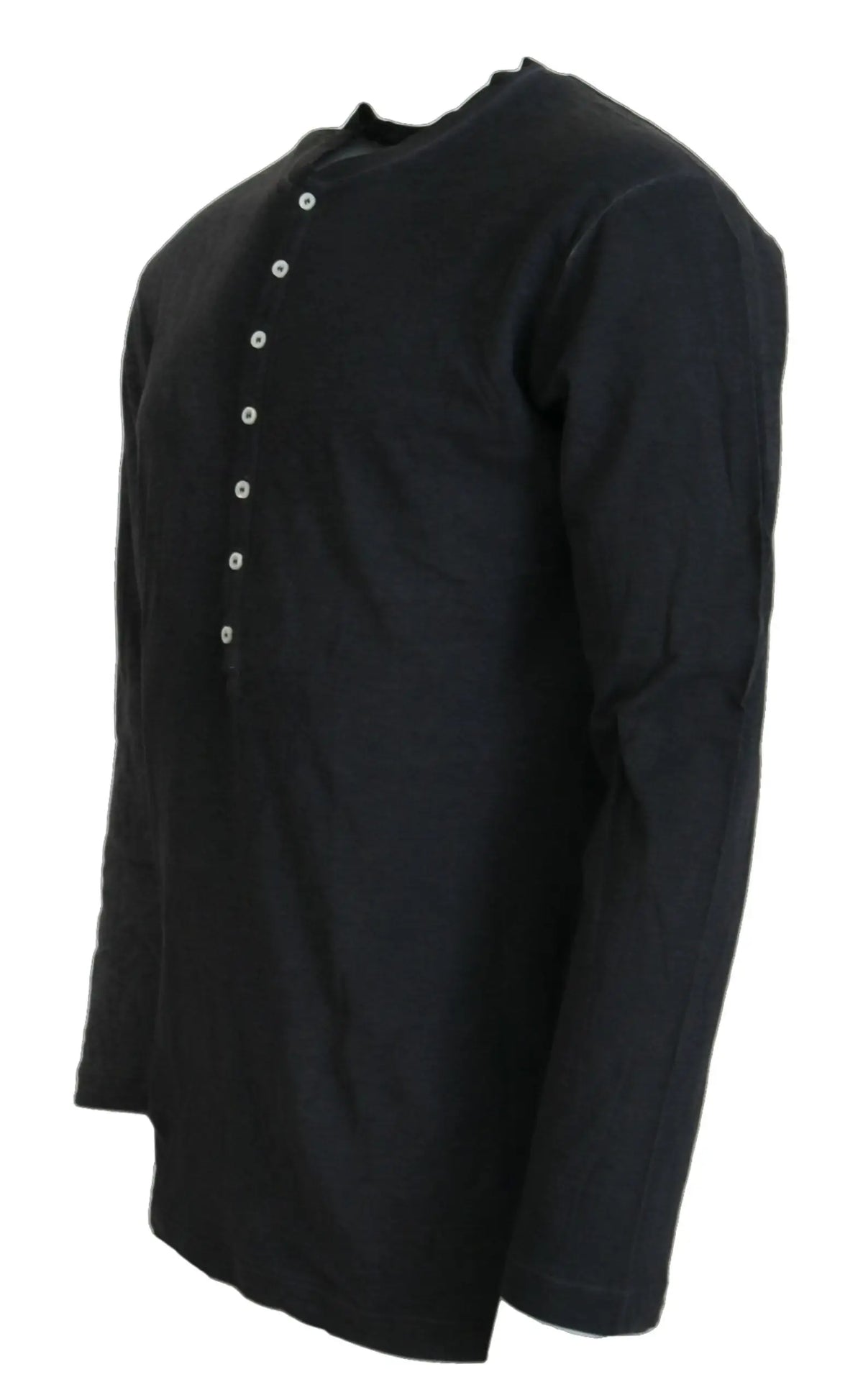 Pull noir à manches longues en coton et lin avec boutons blancs dsquared² pour un style décontracté