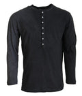 Pull-over dsquared² noir en coton lin avec manches longues boutonnière blanche et tissu doux légèrement texturé