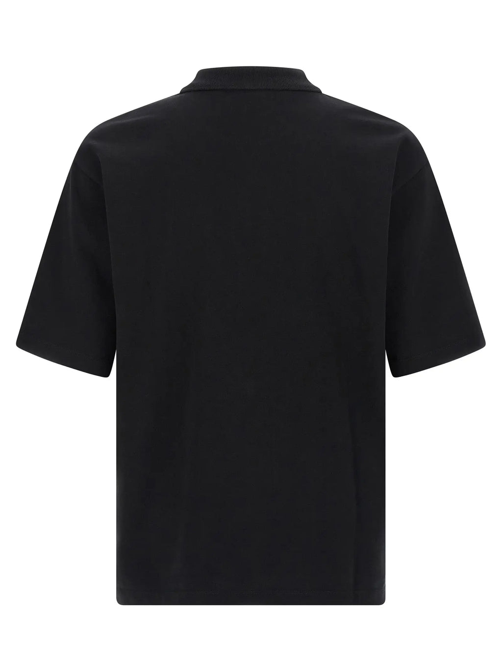Polo noir en coton dsquared² manches courtes col côtelé design minimaliste