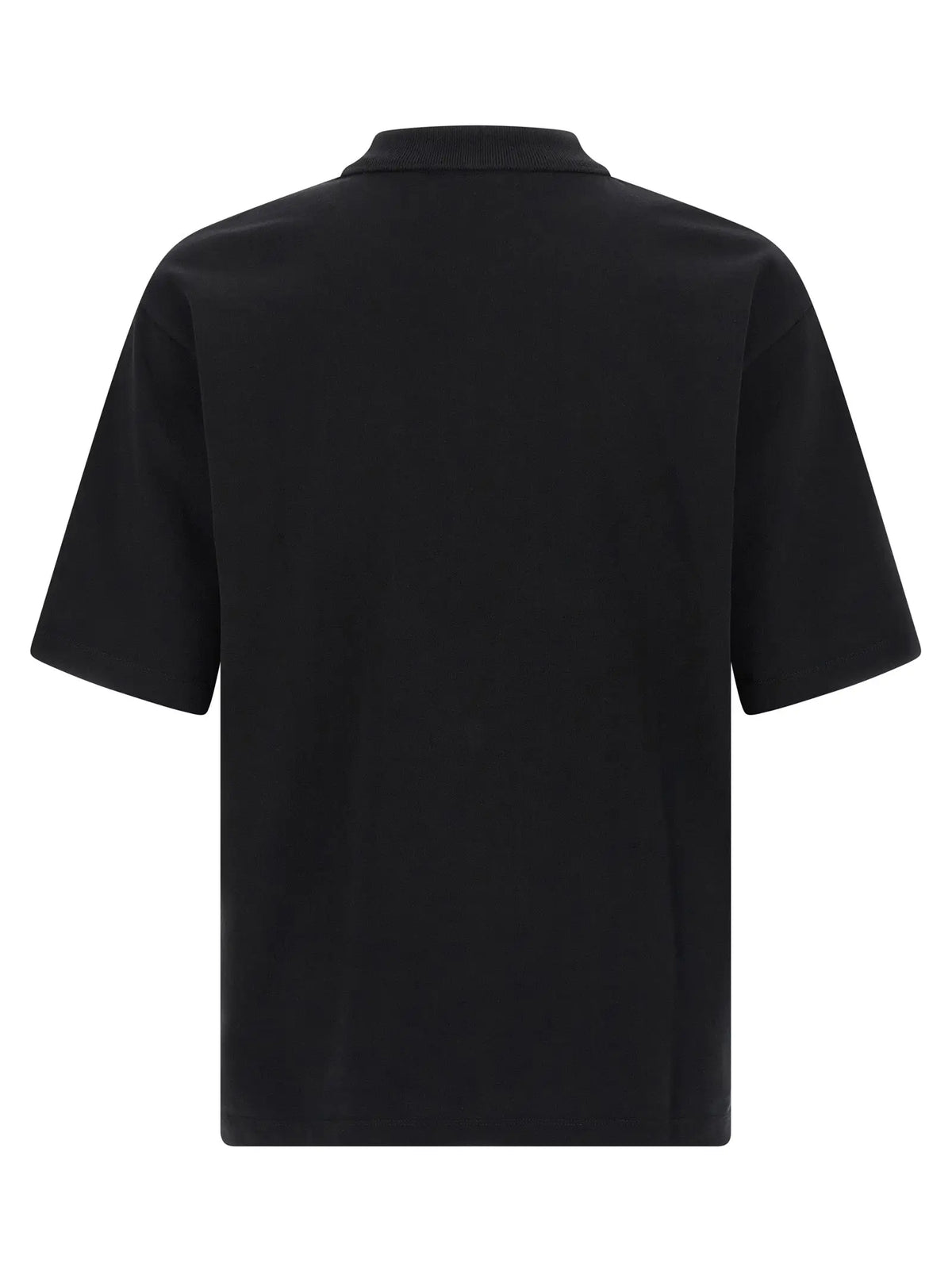 Polo noir en coton dsquared² manches courtes col côtelé design minimaliste