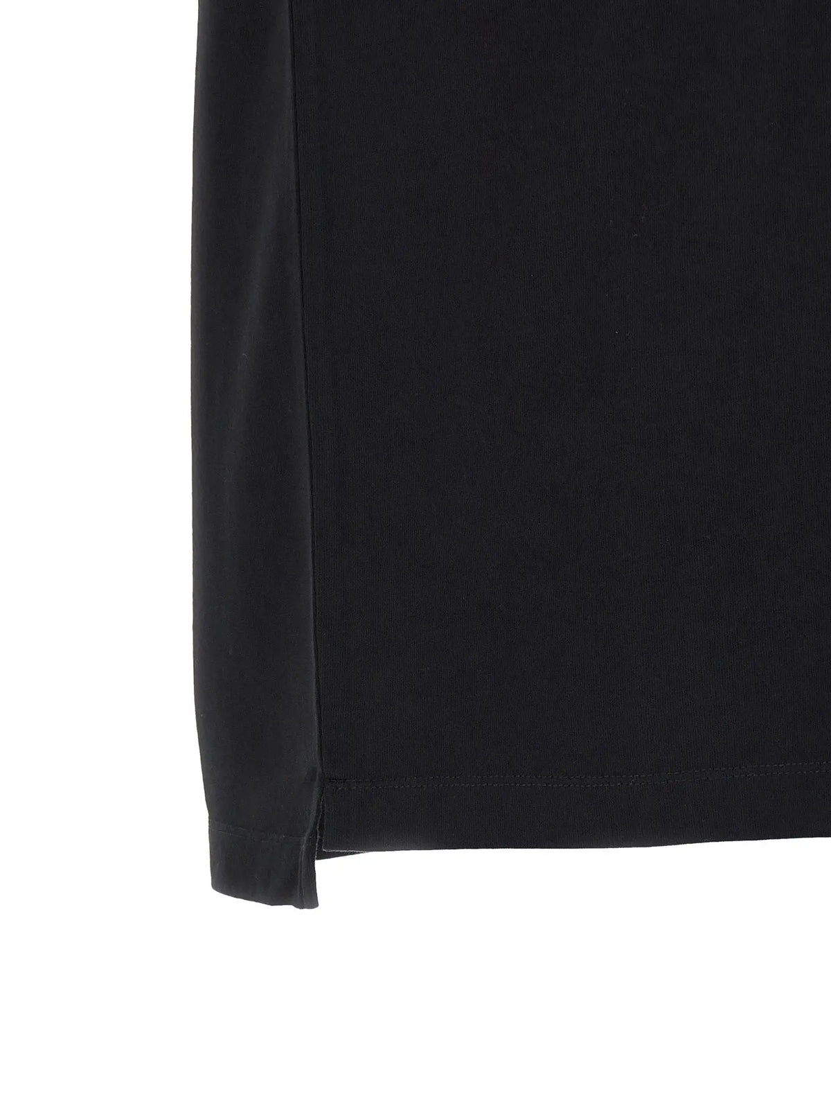 Tissu noir mat lisse avec ourlet cousu net pour polo en coton dsquared² homme