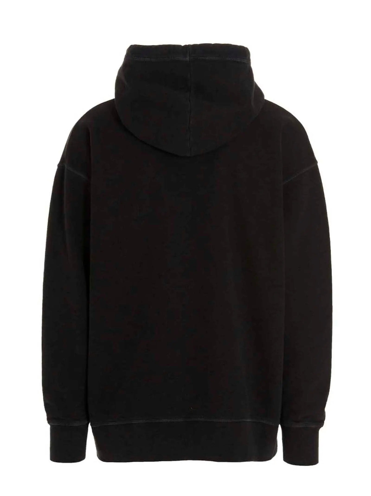 Sweatshirt dsquared² noir en coton avec tissu doux légèrement texturé et poignets et ourlet côtelés