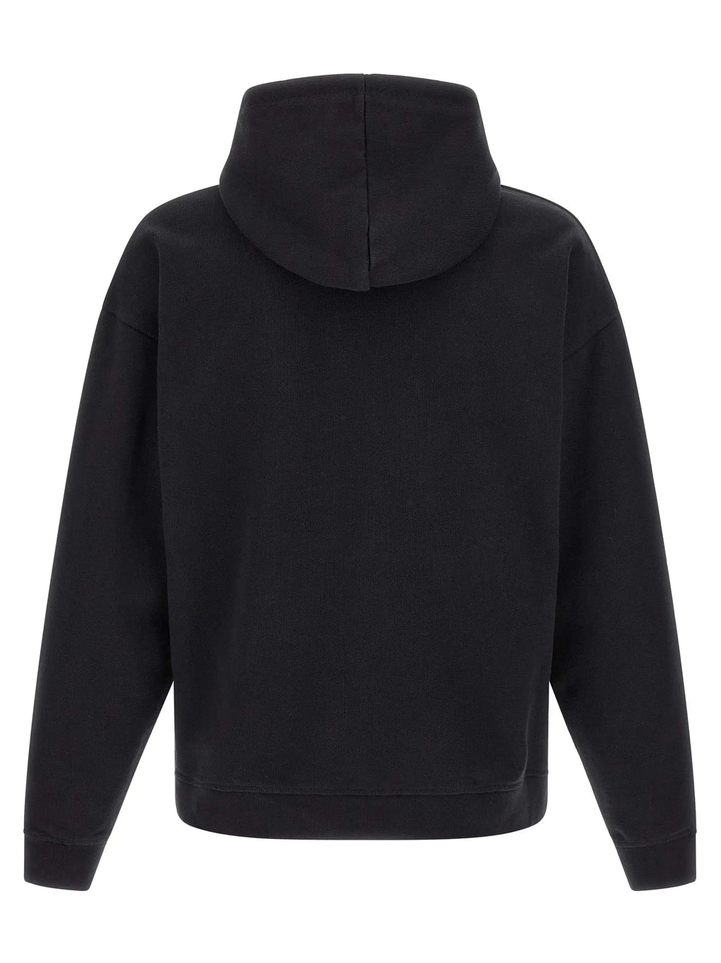 Sweatshirt noir en coton dsquared² à capuche avec coupe décontractée et poignets côtelés