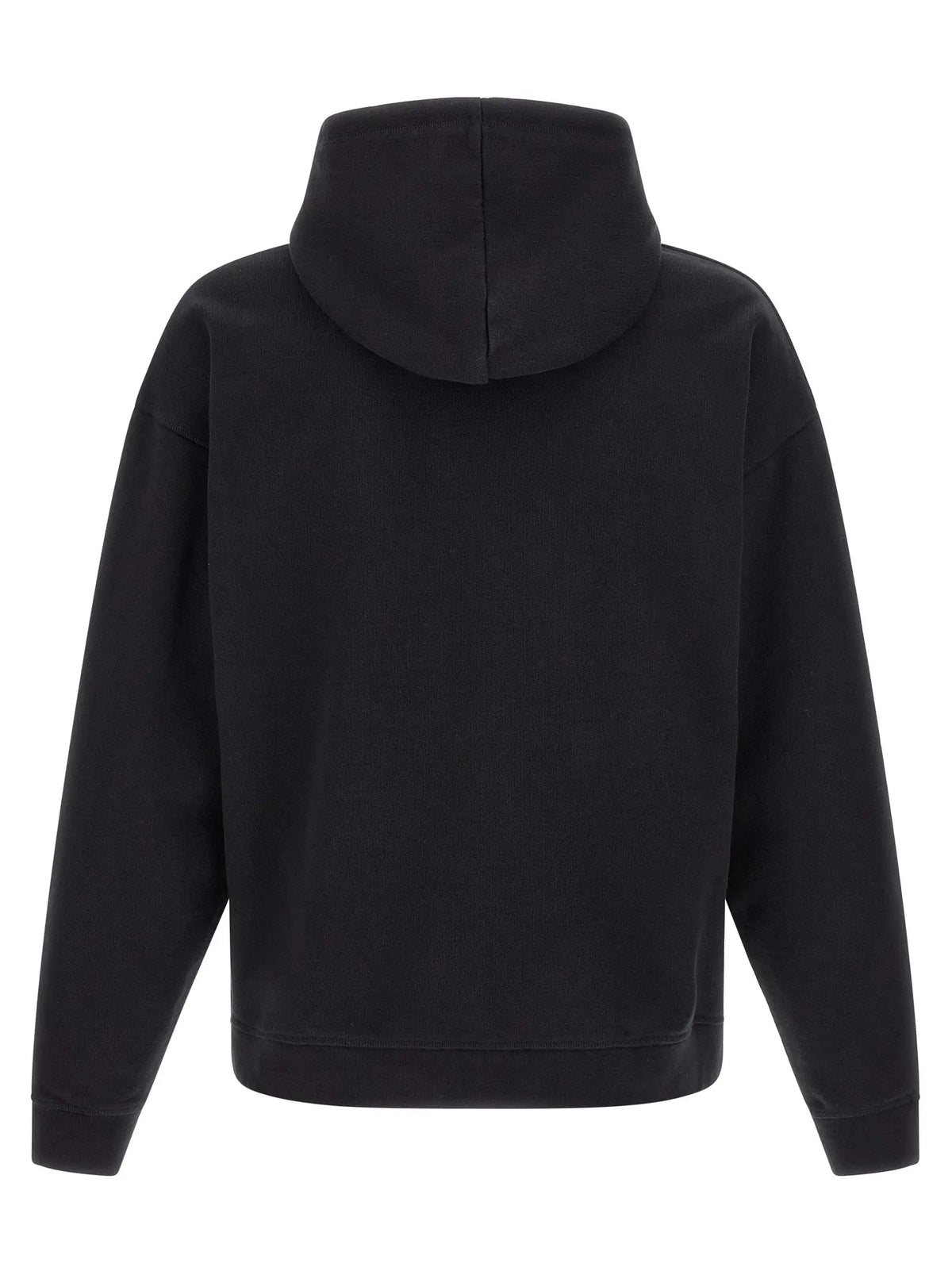 Sweatshirt noir en coton dsquared² à capuche avec coupe décontractée et poignets côtelés