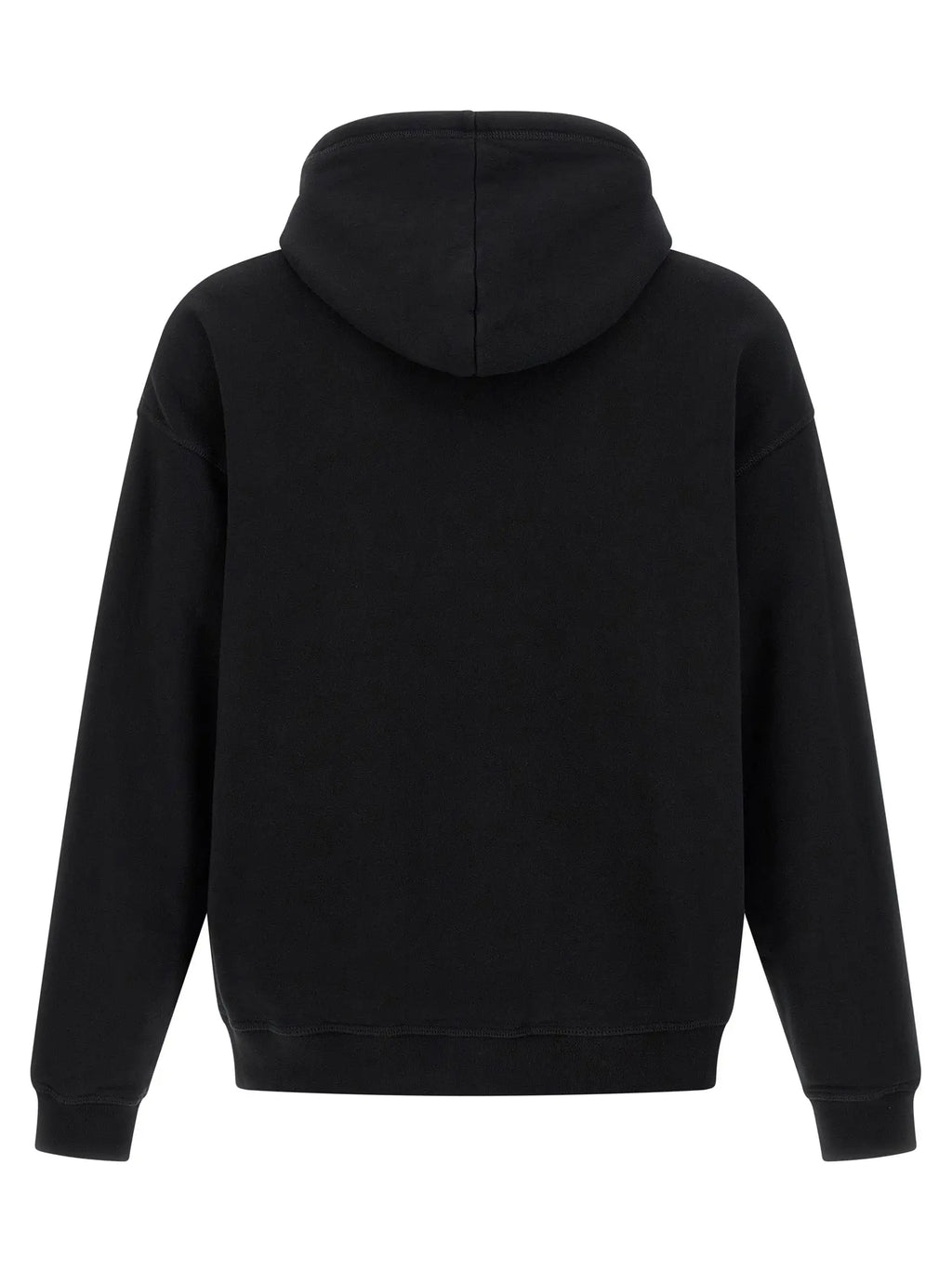Sweatshirt noir en coton dsquared² avec coupe décontractée et poignets côtelés en tissu doux