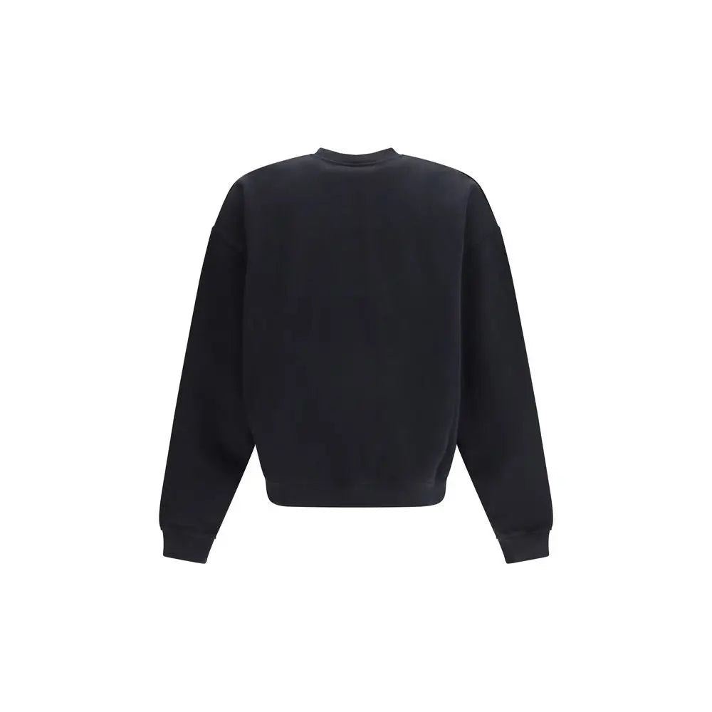 Sweatshirt dsquared² en coton noir oversize avec coupe décontractée et poignets côtelés
