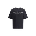Dsquared² t-shirt noir en coton avec texte heritage established 1995 en blanc sur la poitrine