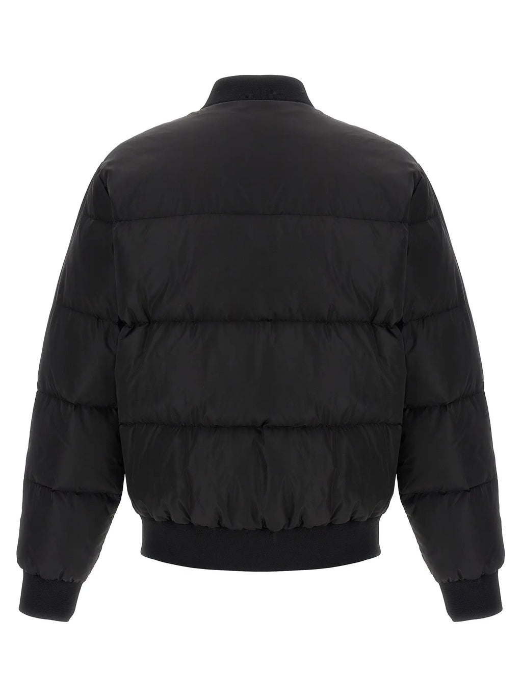 Veste bomber dsquared² noire en polyamide avec matelassage horizontal et poignets côtelés