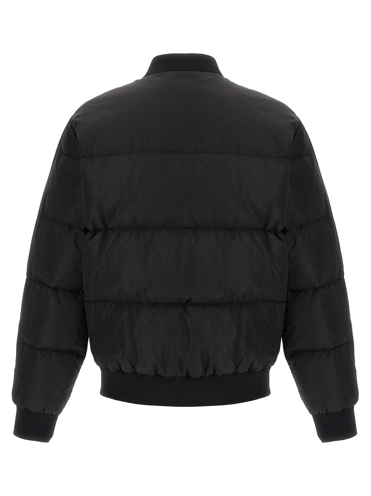 Veste bomber dsquared² noire en polyamide avec matelassage horizontal et poignets côtelés